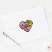 Tropisch Paarse Bougainvillea Floral Hart Sticker (Envelop)