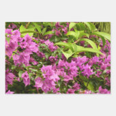 Tropisch Paarse Bougainvillea Floral Inpakpapier Vel (Voorkant 2)