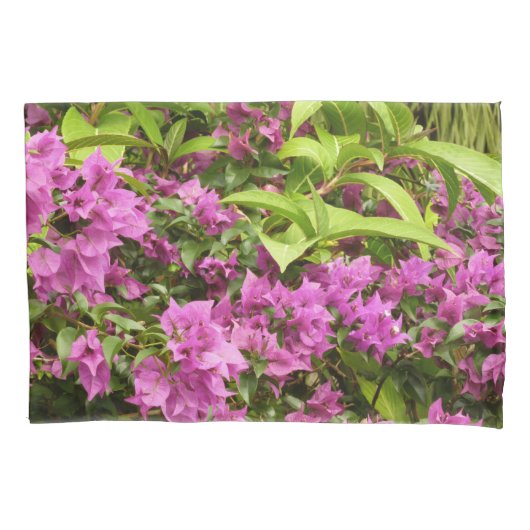 Tropisch Paarse Bougainvillea Floral Kussensloop (Voorkant)