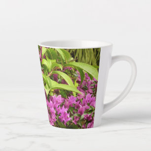 Tropisch Paarse Bougainvillea Floral Latte Mok