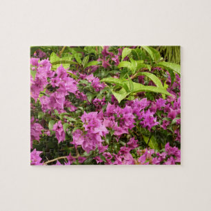 Tropisch Paarse Bougainvillea Floral Legpuzzel