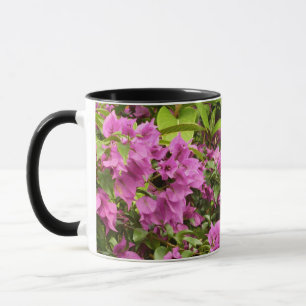 Tropisch Paarse Bougainvillea Floral Mok