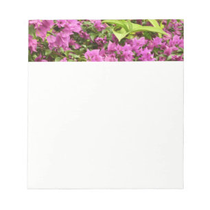 Tropisch Paarse Bougainvillea Floral Notitieblok