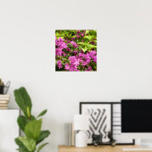 Tropisch Paarse Bougainvillea Floral Poster (Thuiskantoor)