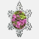 Tropisch Paarse Bougainvillea Floral Tin Sneeuwvlok Ornament (Rechts)
