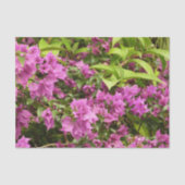 Tropisch Paarse Bougainvillea Floral Tissuepapier (Voorkant)