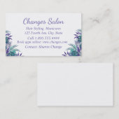 Tropisch Paarse Hair & Nails Custom Visitekaartje (Voorkant / Achterkant)