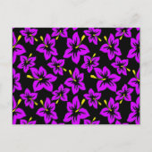 Tropisch Paarse Hawaiian Hibiscus Flowers Briefkaart (Voorkant)