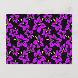 Tropisch Paarse Hawaiian Hibiscus Flowers Briefkaart
