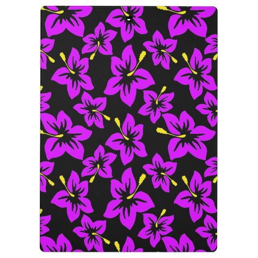 Tropisch Paarse Hawaiian Hibiscus Flowers Klembord (Achterkant)