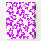 Tropisch Paarse Hawaiian Hibiscus Flowers Notitieboek (Achterkant)