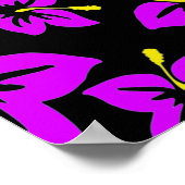 Tropisch Paarse Hawaiian Hibiscus Flowers Poster (Hoek)