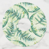 Tropisch Paarse Orchidee gepersonaliseerd Vrijgeze Wijnglaslabel (Achterkant)