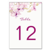 Tropisch Paarse Orchidee Tafelnummer Kaarten (Voorkant)