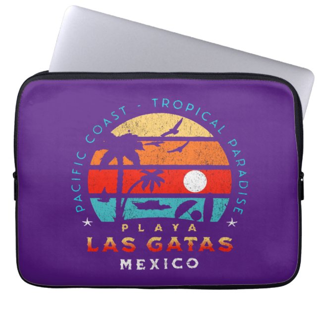 Tropisch Pacifisch paradijs, Las Gatas Beach Mexic Laptop Sleeve (Voorkant)