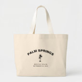 Tropisch palm Aangepast stadsbestemmingshuwelijk Grote Tote Bag (Voorkant)