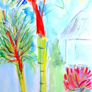 Tropisch palm Apron door Areiella & Lily Design Schort