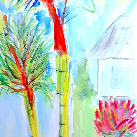 Tropisch palm Apron door Areiella & Lily Design Schort