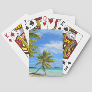 Tropisch Palm Beach in de Stille Oceaan Pokerkaarten