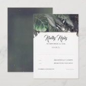 Tropisch Palm Beach Trouw RSVP Kaartje (Voorkant / Achterkant)