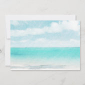 Tropisch palm Beach Weduwfoto Save The Date (Achterkant)