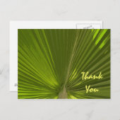 Tropisch palm bedankt briefkaart (Voorkant / Achterkant)