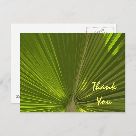 Tropisch palm bedankt briefkaart (Voorkant / Achterkant)
