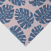 Tropisch palm blau grijs tissuepapier (Detail)