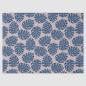Tropisch palm blau grijs tissuepapier (Voorkant)
