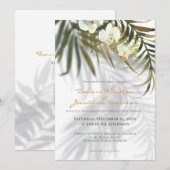 Tropisch palm en orchidee-schaduwhuwelijk kaart (Voorkant / Achterkant)