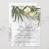 Tropisch palm en orchidee-schaduwstrand, gewoon ge kaart (Voorkant / Achterkant)