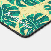 Tropisch Palm Groen Beige Bureaumat (Hoek)