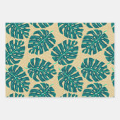 Tropisch Palm Groenbeige Inpakpapier Vel (Voorkant 3)