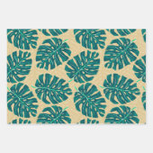 Tropisch Palm Groenbeige Inpakpapier Vel (Voorkant 2)
