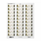 Tropisch Palm Huwelijks Retouradres Label (Full Sheet)