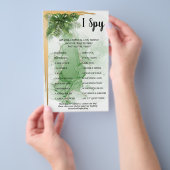 Tropisch palm I Spy Weddenschap Reception Game Car Flyer (Hand)