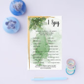 Tropisch palm I Spy Weddenschap Reception Game Car Flyer (Enkel)