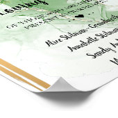 Tropisch palm 'In Loving Memory' trouwbord Poster (Hoek)