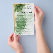 Tropisch palm Ken je het spel van de Bride Shower? Flyer (Hand)