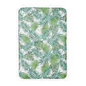 Tropisch palm laat exotisch botanisch patroon over badmat (Voorkant Verticaal)