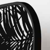 Tropisch palm Leaf Aloha Black White Pickleball Paddle (Links Detail)