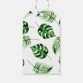 Tropisch palm Leaf Birthday Cadeaulabel (Achterkant)