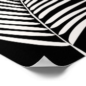 Tropisch palm Leaf Black Poster (Hoek)