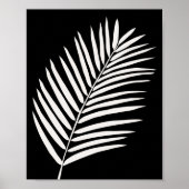 Tropisch palm Leaf Black Poster (Voorkant)