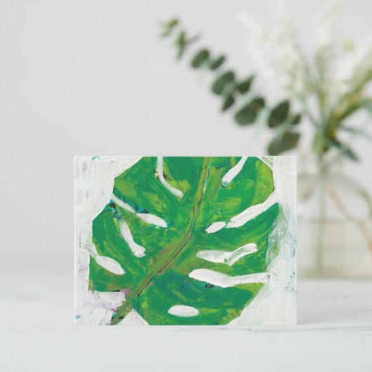 Tropisch | Palm Leaf Briefkaart (Staand voorkant)