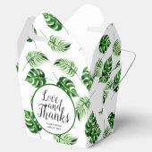 Tropisch palm Leaf Destination Weddenschap Bedankt Bedankdoosjes (Geopend)