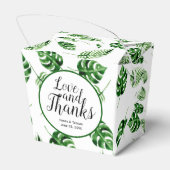 Tropisch palm Leaf Destination Weddenschap Bedankt Bedankdoosjes (Achterkant)