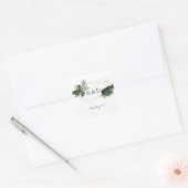 Tropisch palm Leaf Gold 2 Monogram - Vierkante Sticker (Envelop)