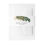 Tropisch palm Leaf Gold 4 Uitnodigingen Wikkel (Voorkant Voorbeeld)