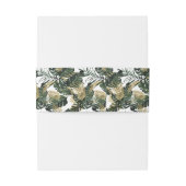 Tropisch Palm Leaf Goud Monogram 1 Uitnodigingen Wikkel (Achterkant Voorbeeld)